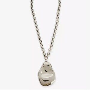 *AUTHENTIC Alexander McQueen Silver Short Molten Necklace w/ COA